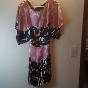 BCBG Maxazria dress, Black Pink and white